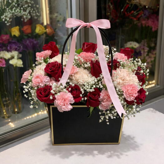 Подарочная сумка с миксом цветов