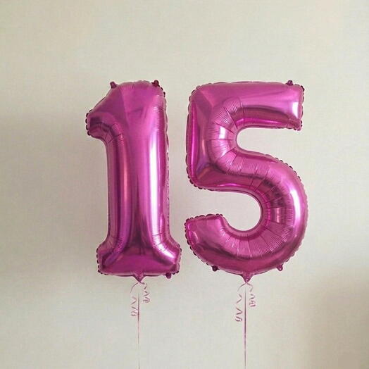Number 15 Pink Helium Balloon 40 Inch – Oversized Helium Balloon | UAE
