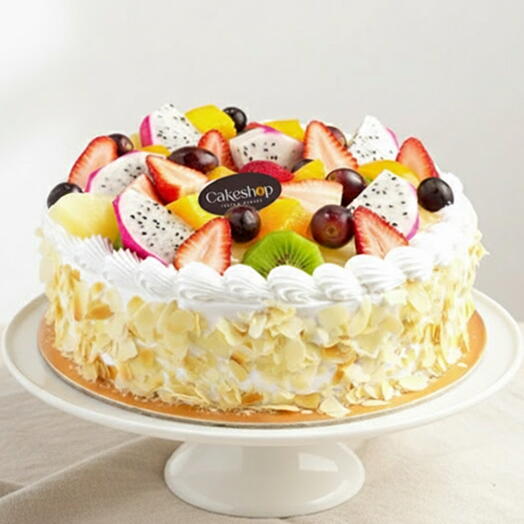 كيك فانتازيا بالفواكه الطازجة (خالٍ من البيض، 1 كجم)