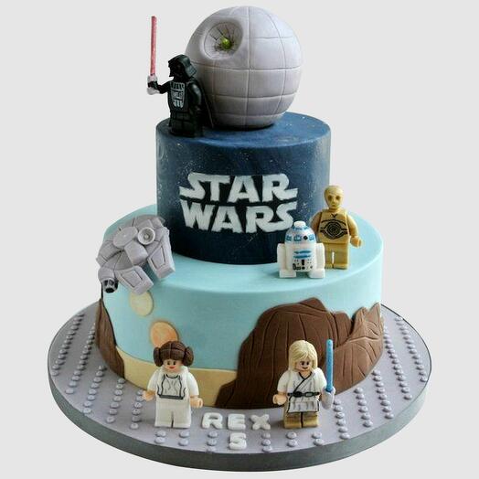Gâteau de fête sur le thème Star Wars