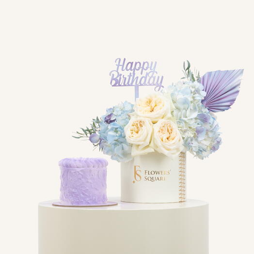 Happy Birthday Milky Way Flower   Cake