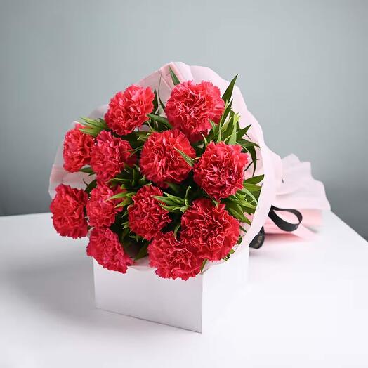 11 Red Carnations Bouquet