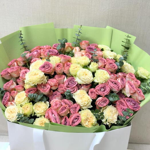 Капучино Цветы сумка букет