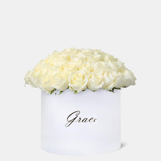 White Roses in Extra-Large Box