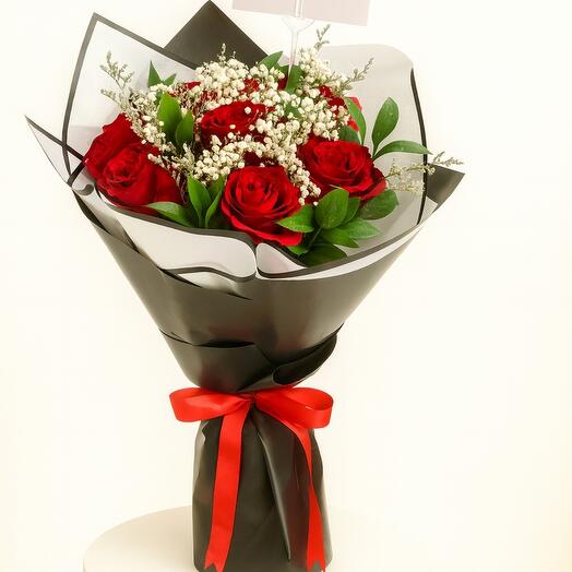 Red Rose Bouquet Double wrapping