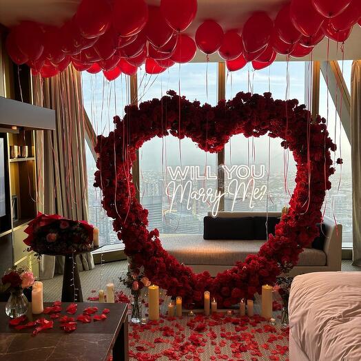 "Marry me" arch heart