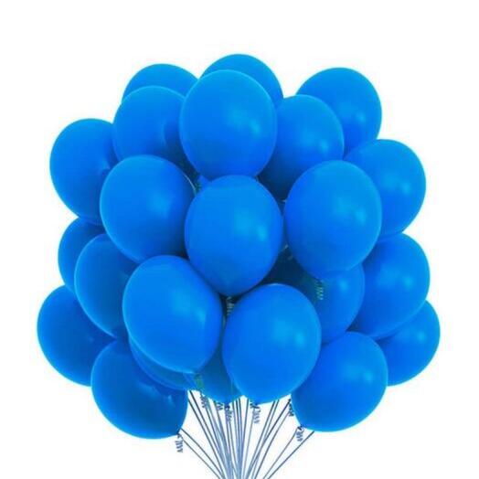 25 синих шариков