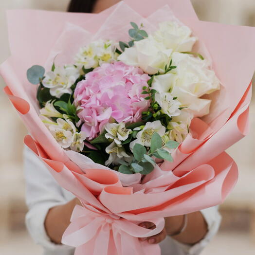 Pink Hydrangea Soft Luxe Bouquet