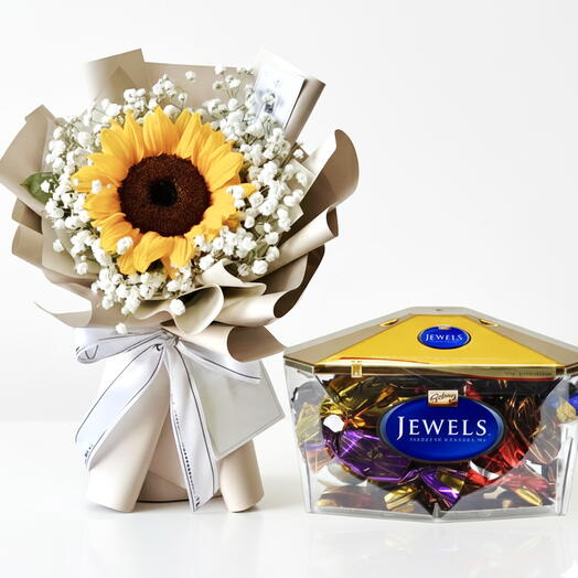 Подарочный набор шоколадных конфет «Подсолнухи»