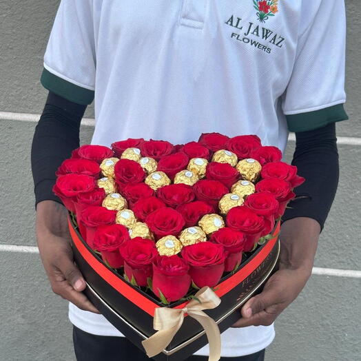 21 Red Rose And 16 Ferrero Rocher chocolates 222