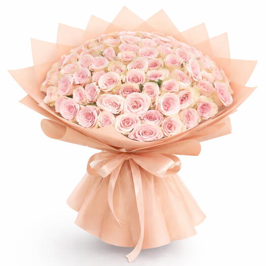 Грандиозный букет из 101 розы розового цвета | Романтический цветочный подарок