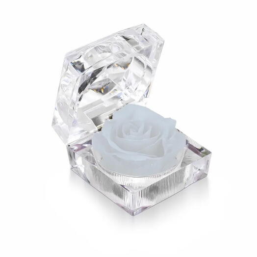 Белая роза в хрустальной коробке