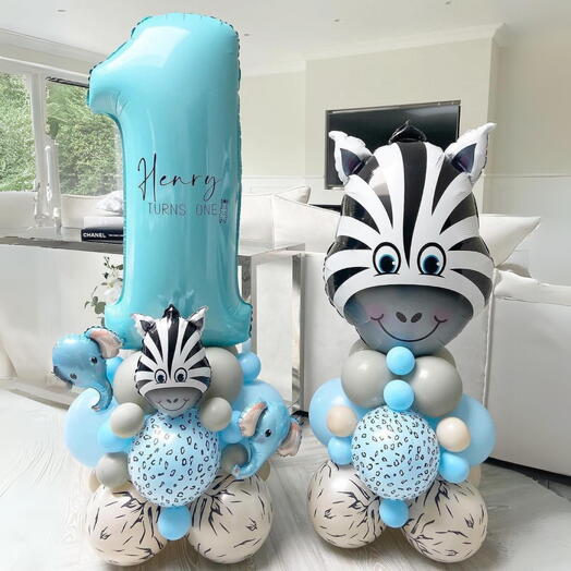 Cutest Blue Column Number Package