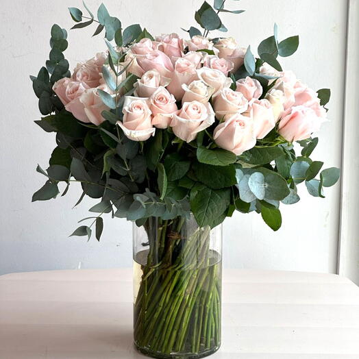 Pink Rose Vase of 71