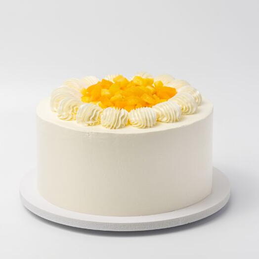 Mango Peach Cake (Serves up to 31)