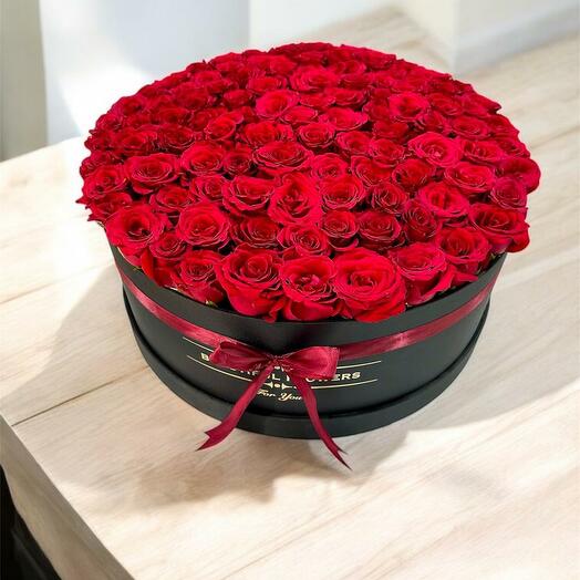 Boîte de luxe 110 roses rouges
