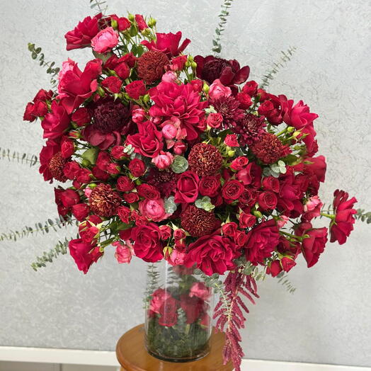 Élégant bouquet mixte rouge et rose
