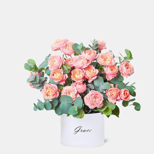 Розы спрей Julietta Peach в большой коробке