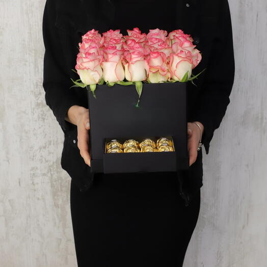 Rose with Chocolate Box