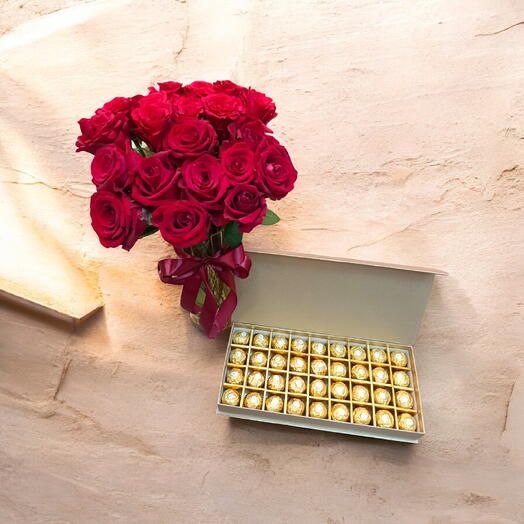 Christmas gift Romantic Roses   Chocolate Set