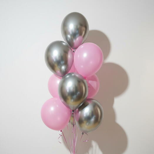 10 Blush   Gold Celebration Balloon Set