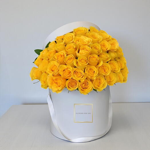 Golden Joy – 51 Yellow Roses Box