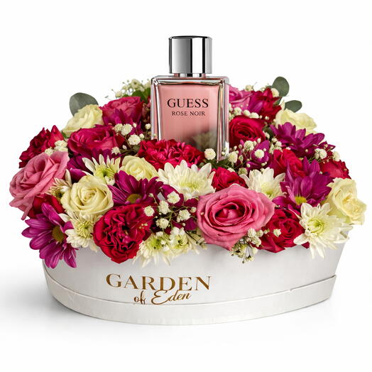 Guess Rose Noir – Luxury Perfume Flower Box
