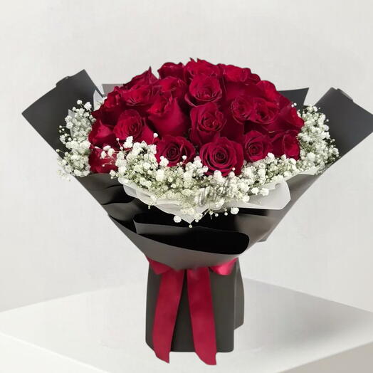 Heavenly _ Valentine Red Rose Luxurious Bouquet