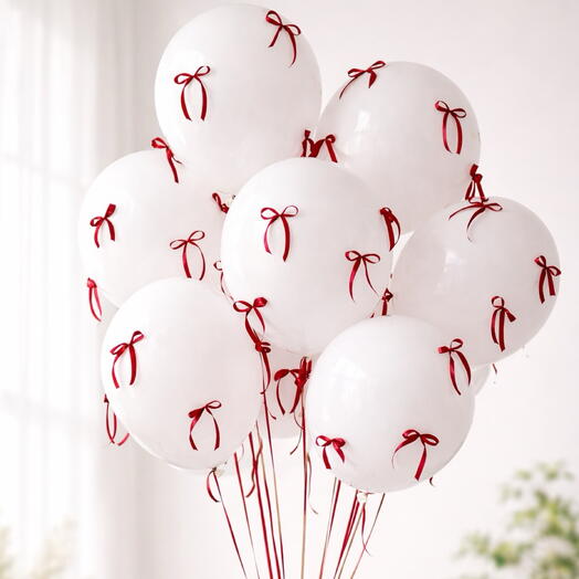 10 pièces de ballons à hélium en forme de nœud