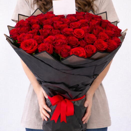 100 Red Rose Bouquet Gift for Girlfriend