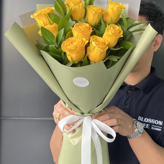 Solana | Yellow Roses | Yellow Bouquet | Mono Bouquet