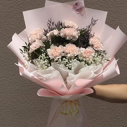 Love Together; 10 Pink Carnations