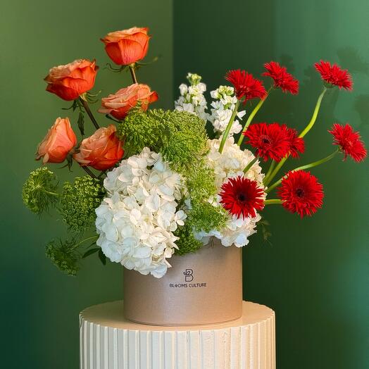 Flowers in a Leather box (Crimson Poetry)