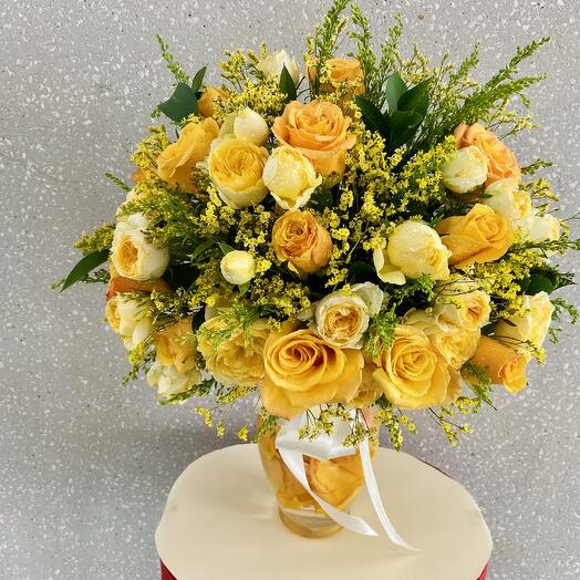 Sunlit Charm Vase Arrangement