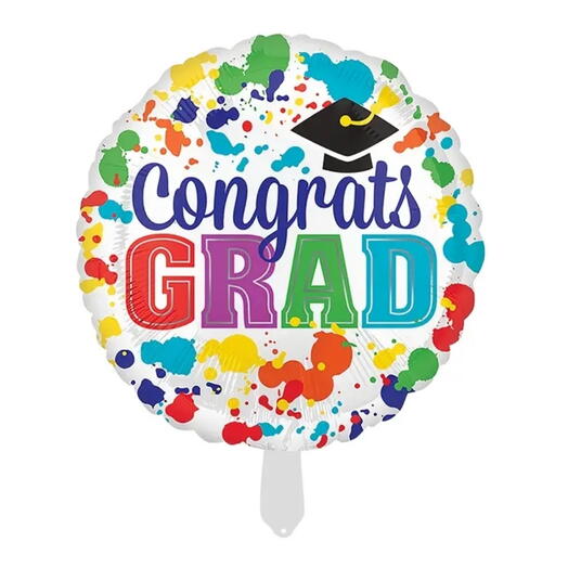 Ballon coloré 18" Félicitations diplômé