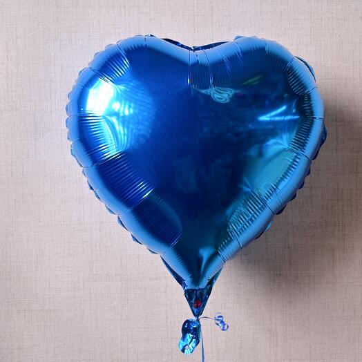 Blue Heart Helium Foil Balloon  5210
