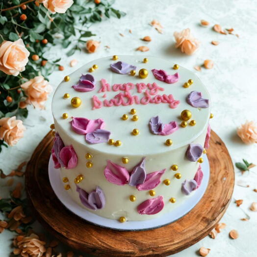 Элегантный цветочный шоколадный торт с ганашем | Ботанический десерт ручной работы