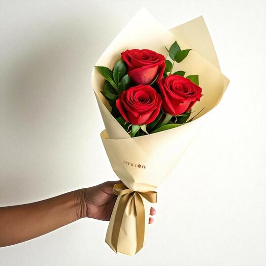 Букет из 3 красных роз