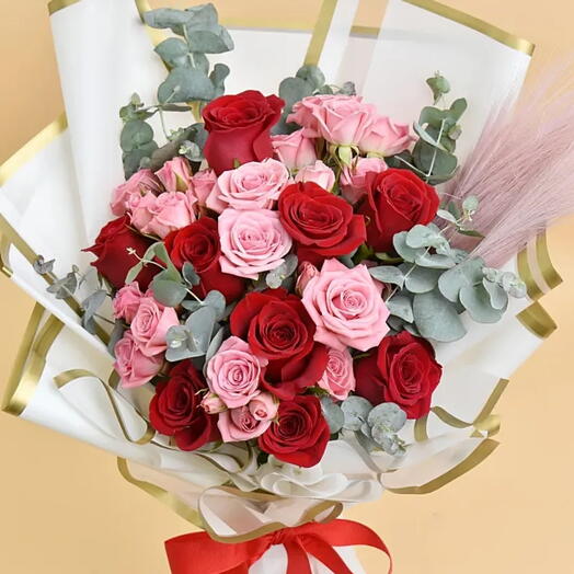 Нежно-розовый романтический букет