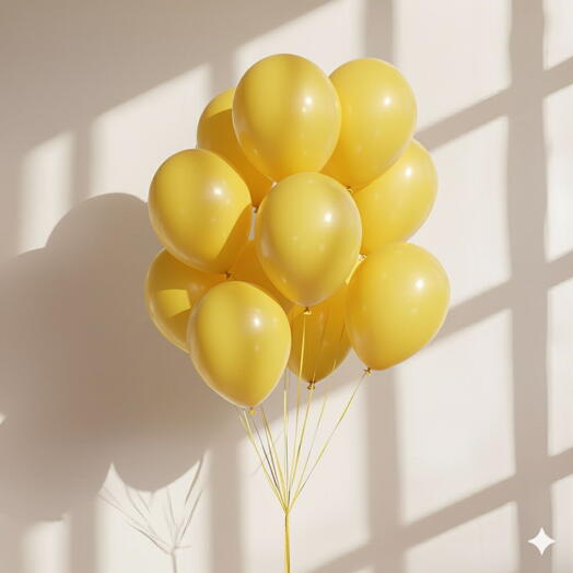 Helium Yellow Balloons