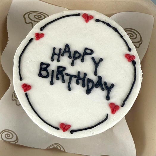 Pastel bento de cumpleaños personalizado Vainilla Mensaje personalizado Dubái