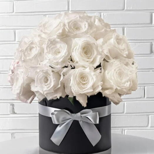 19 White Elegant Rose Box