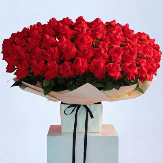Красная роза 101 — Букет ко Дню святого Валентина