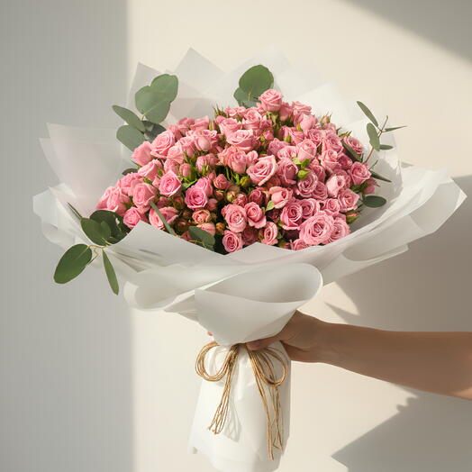 Blush Elegance Spray Rose Bouquet