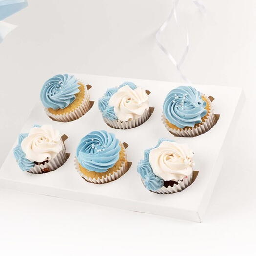 Подарочная коробка капкейков «Думаю о тебе», 6 шт.