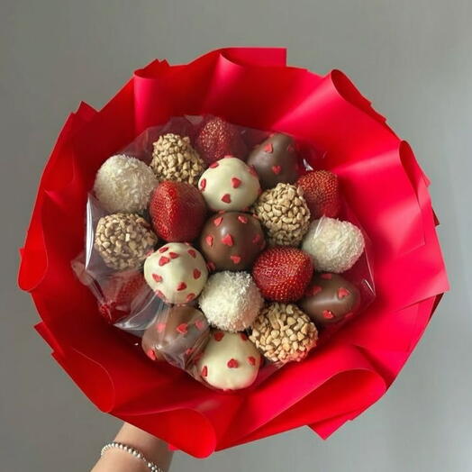 Ягодный букет «Бархатное сердце»