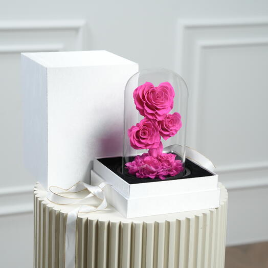 Fellora Premium Fuchsia Pink Infinity Roses  7541