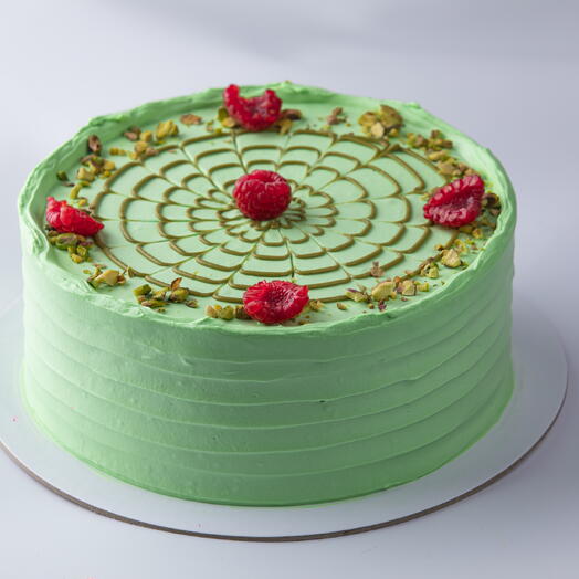 Gâteau pistache-framboise