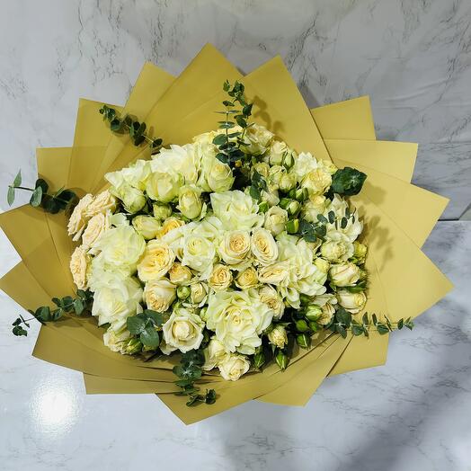 Персиково-золотой букет