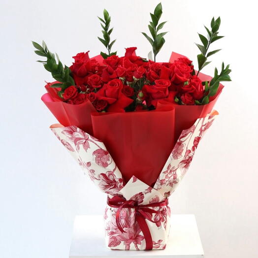 Одержимость- Букет красных роз